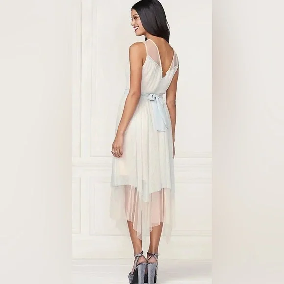 LC Lauren Conrad Runway Collection Layered Tulle Midi Dress Sparkly Size 10 - Picture 2 of 7